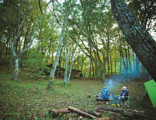 鳥取県日野郡日南町/道の駅にちなん日野川の周辺観光スポット/出立山キャンプ場